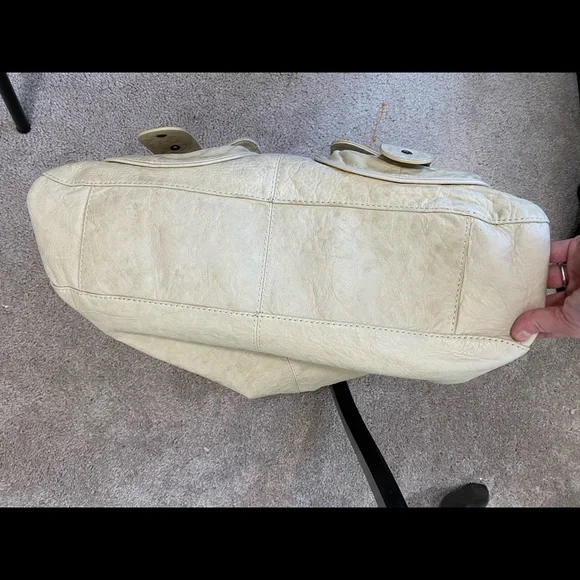 Elliott Lucca 'Toska' Leather Tote Bag in Cream